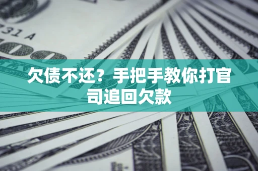 武汉欠债不还？手把手教你打官司追回欠款