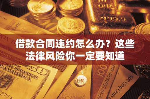 武汉借款合同违约怎么办？这些法律风险你一定要知道