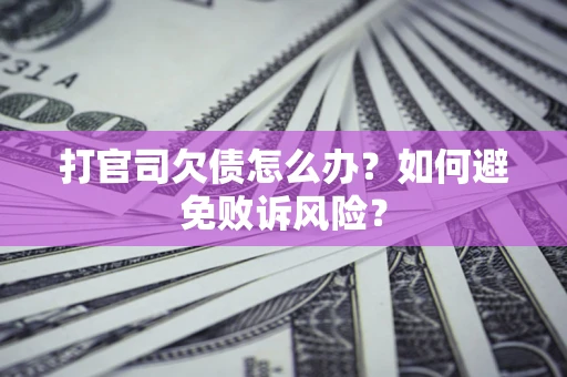 武汉打官司欠债怎么办？如何避免败诉风险？