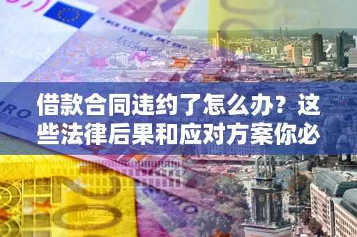 武汉借款合同违约了怎么办？这些法律后果和应对方案你必须知道