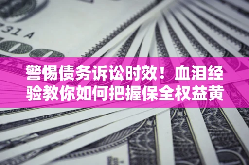 武汉警惕债务诉讼时效！血泪经验教你如何把握保全权益黄金期