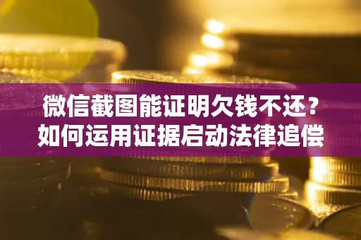 武汉微信截图能证明欠钱不还？如何运用证据启动法律追偿程序？