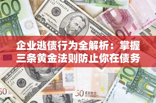 武汉企业逃债行为全解析：掌握三条黄金法则防止你在债务乱局中“踩雷”