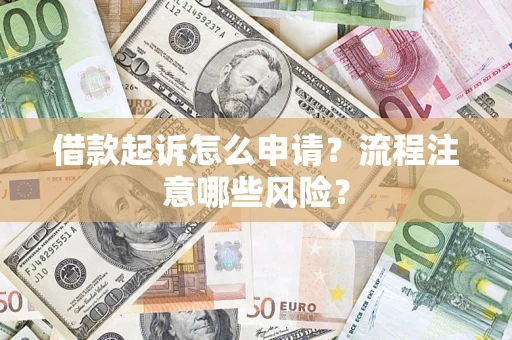 武汉借款起诉怎么申请？流程注意哪些风险？