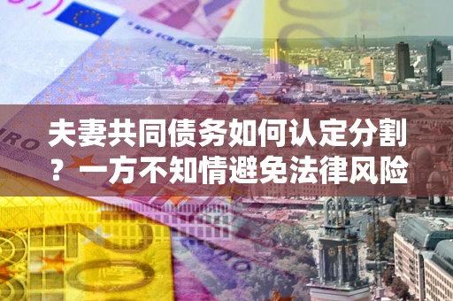 武汉夫妻共同债务如何认定分割？一方不知情避免法律风险必看！