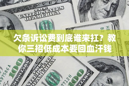 武汉欠条诉讼费到底谁来扛？教你三招低成本要回血汗钱